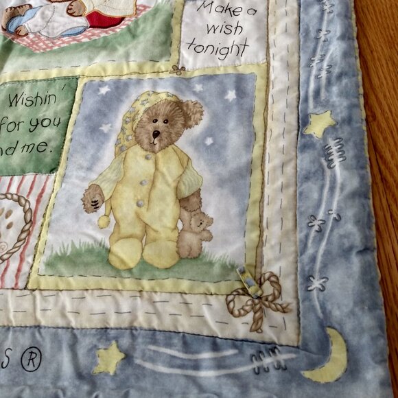 Vintage Boyds Bears Blanket Puffy Quilted Baby Comforter - Picture 6 of 16